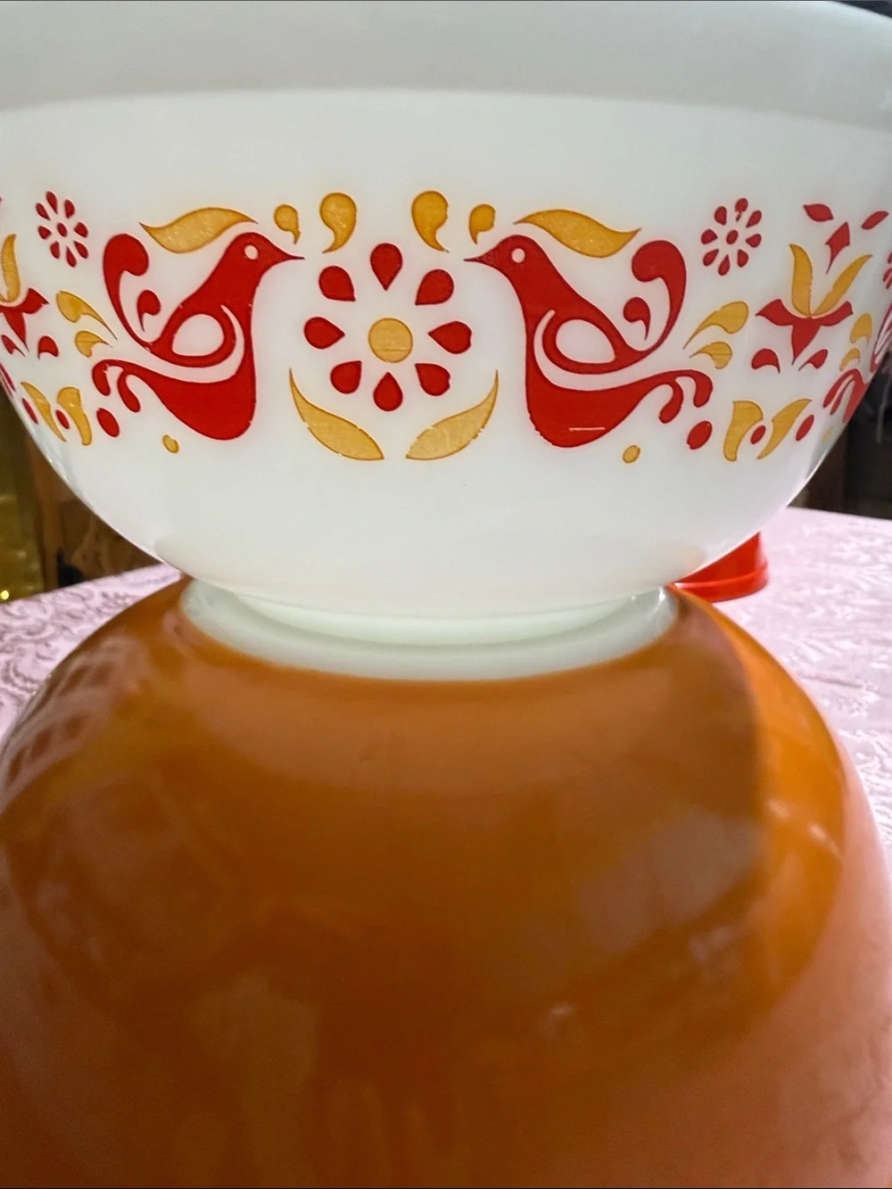 Vintage friendship birds 401-404 mixing bowl set